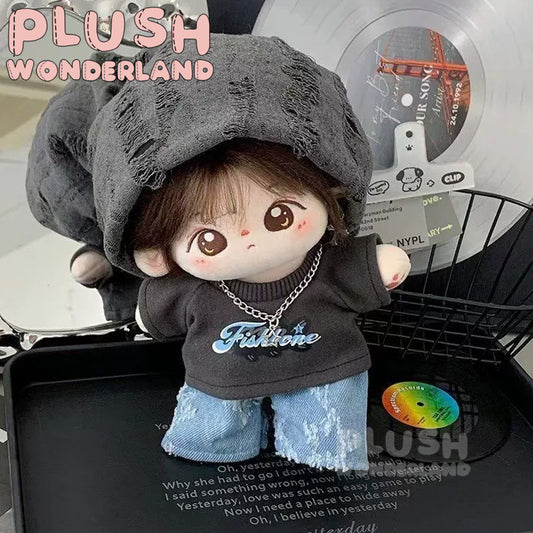 【IN STOCK】PLUSH WONDERLAND Street Style Cool Black Animal Doll Costume 20CM Doll Clothes