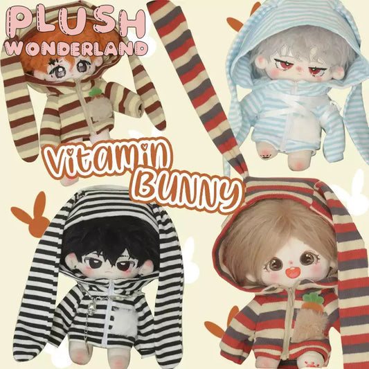 【IN STOCK】PLUSH WONDERLAND Cute Bunny Stripe Unisex Clothes Boys & Girls 20CM Doll Clothes
