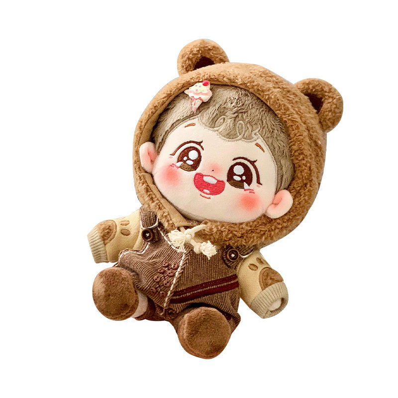 【IN STOCK】PLUSH WONDERLAND Bear Cookies 20CM Cotton Doll Brown Fluffy Clothes