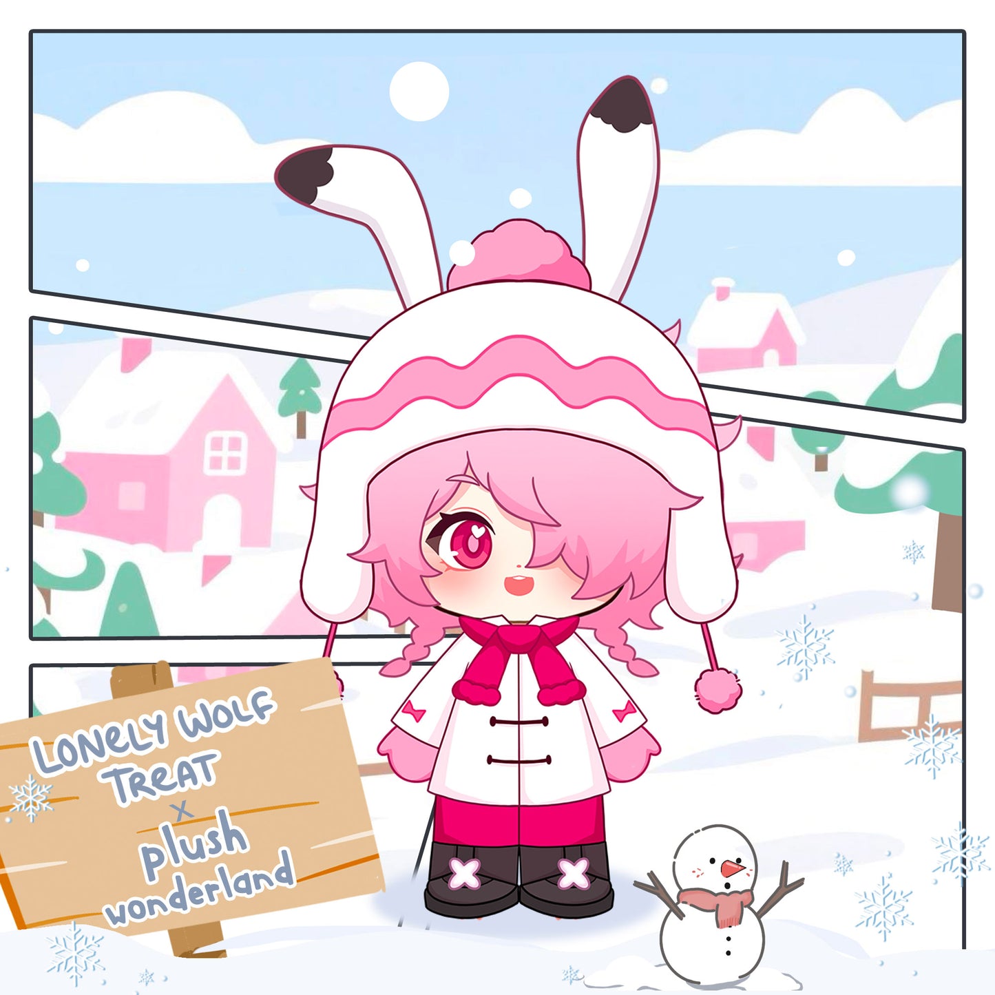 【PRESALE】【Authorized】PLUSH WONDERLAND Lonely Wolf Treat Mochi 20CM Plushie Cotton Doll