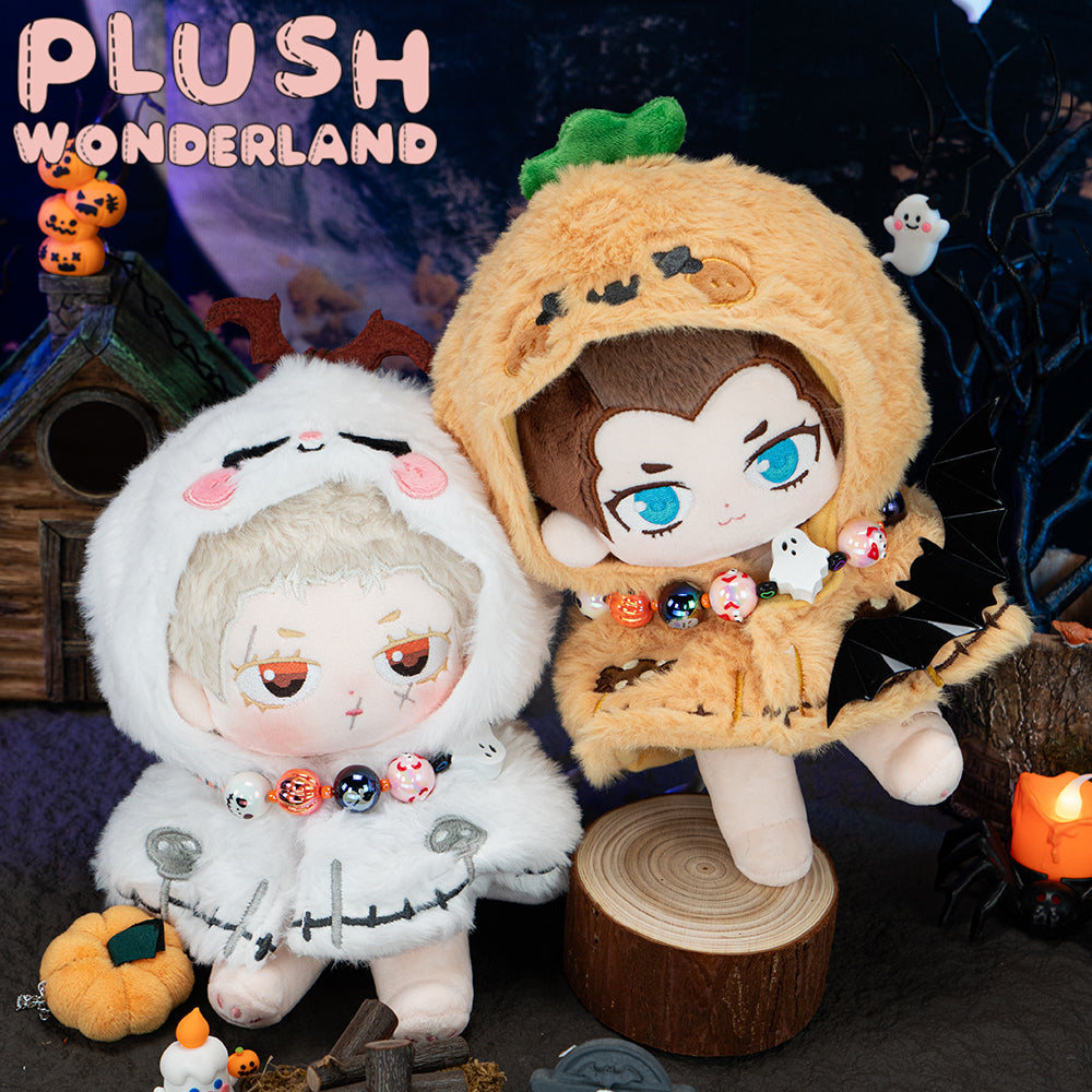 【IN STOCK】PLUSH WONDERLAND Doll Clothes 20CM Halloween Ghost/Pumpkin Cloak White Orange