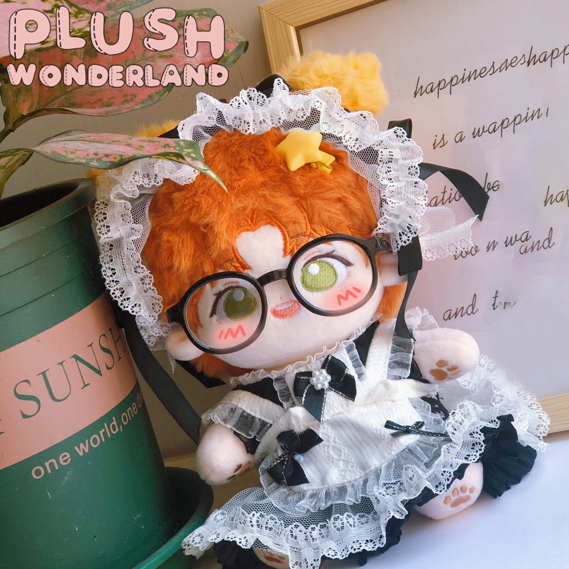 【INSTOCK】PLUSH WONDERLAND Black Lace Maid Suit 10CM/ 20CM Doll Clothes