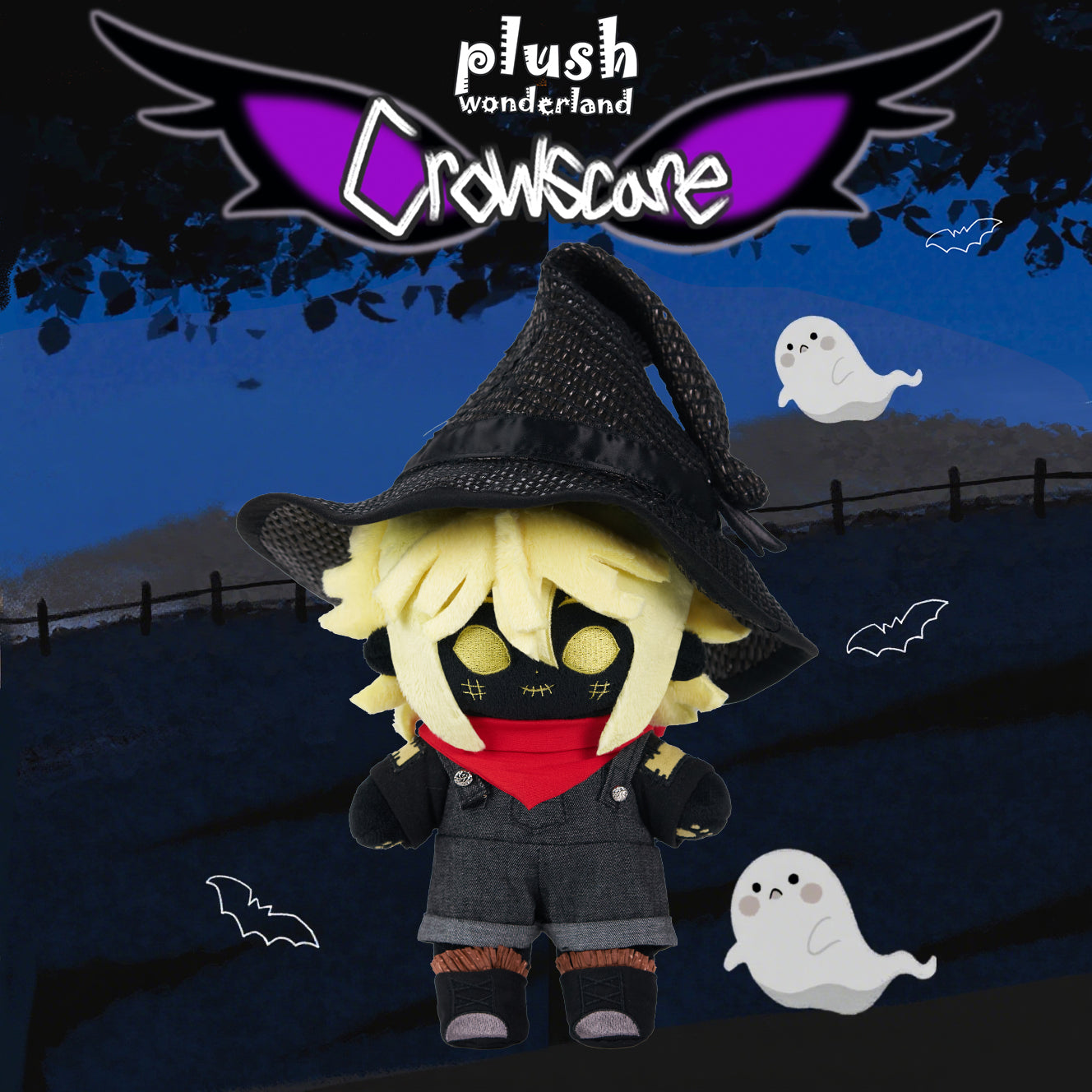 【PRESALE】【Authorized】PLUSH WONDERLAND Crowscare Ryo Night Ver. 20CM Plushie Cotton Doll