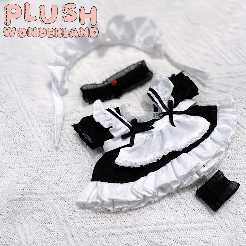【INSTOCK】PLUSH WONDERLAND Black Lace Maid Suit 10CM/ 20CM Doll Clothes