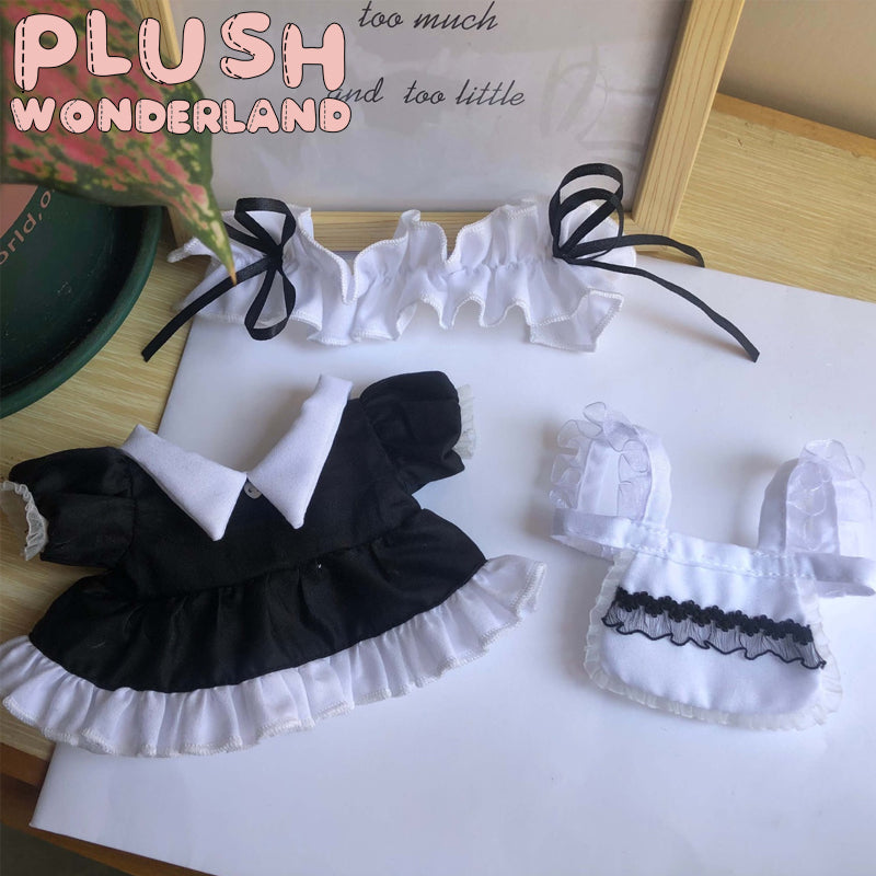 【INSTOCK】PLUSH WONDERLAND Black Lace Maid Suit 10CM/ 20CM Doll Clothes