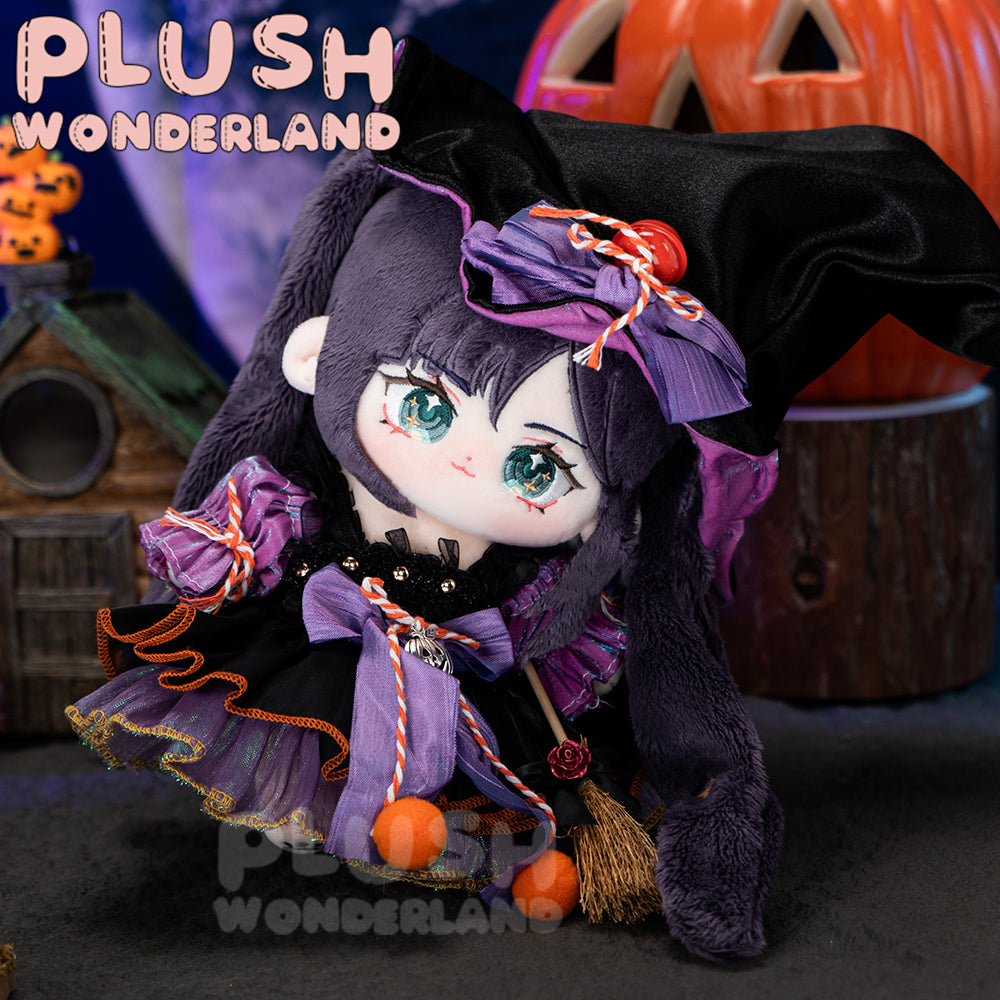 【In Stock】PLUSH WONDERLAND 20CM Plushies Cotton Doll Witch Hat Pumpkin Light Broom Halloween Set FANMADE