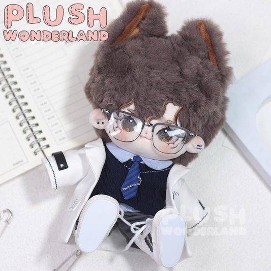【IN STOCK】PLUSH WONDERLAND Pure White Scientific Uniform Plushies Cotton Doll Clothes 20 CM