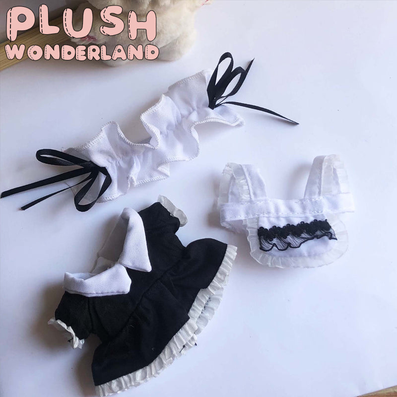 【INSTOCK】PLUSH WONDERLAND Black Lace Maid Suit 10CM/ 20CM Doll Clothes