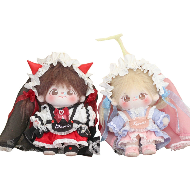 【In Stock】PLUSH WONDERLAND Angel Heart & Devil Wings Plushies Cotton Doll Clothes 20 CM