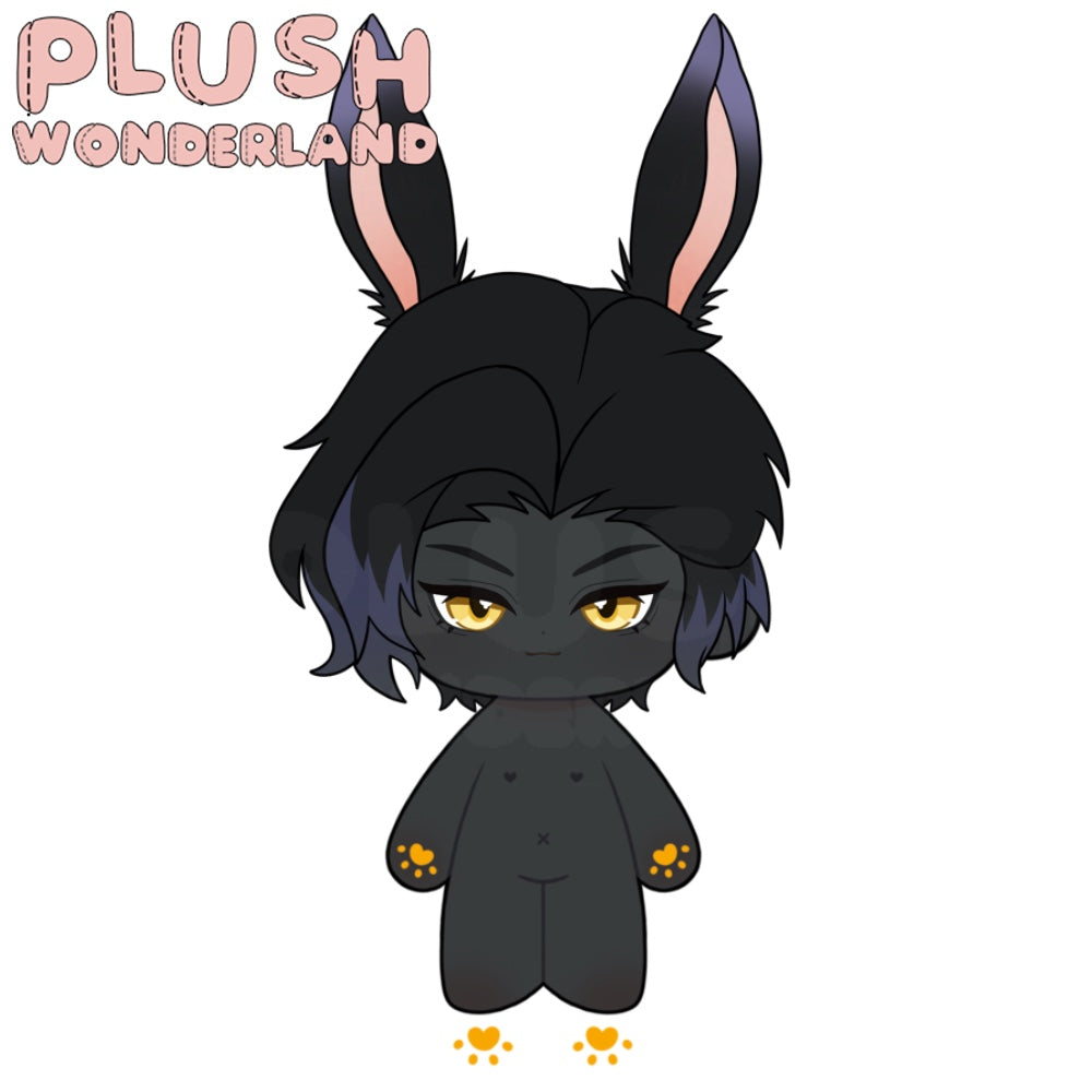 【Sample Making】PLUSH WONDERLAND Black Rabbit Traveler Plushie 20CM Cotton Doll