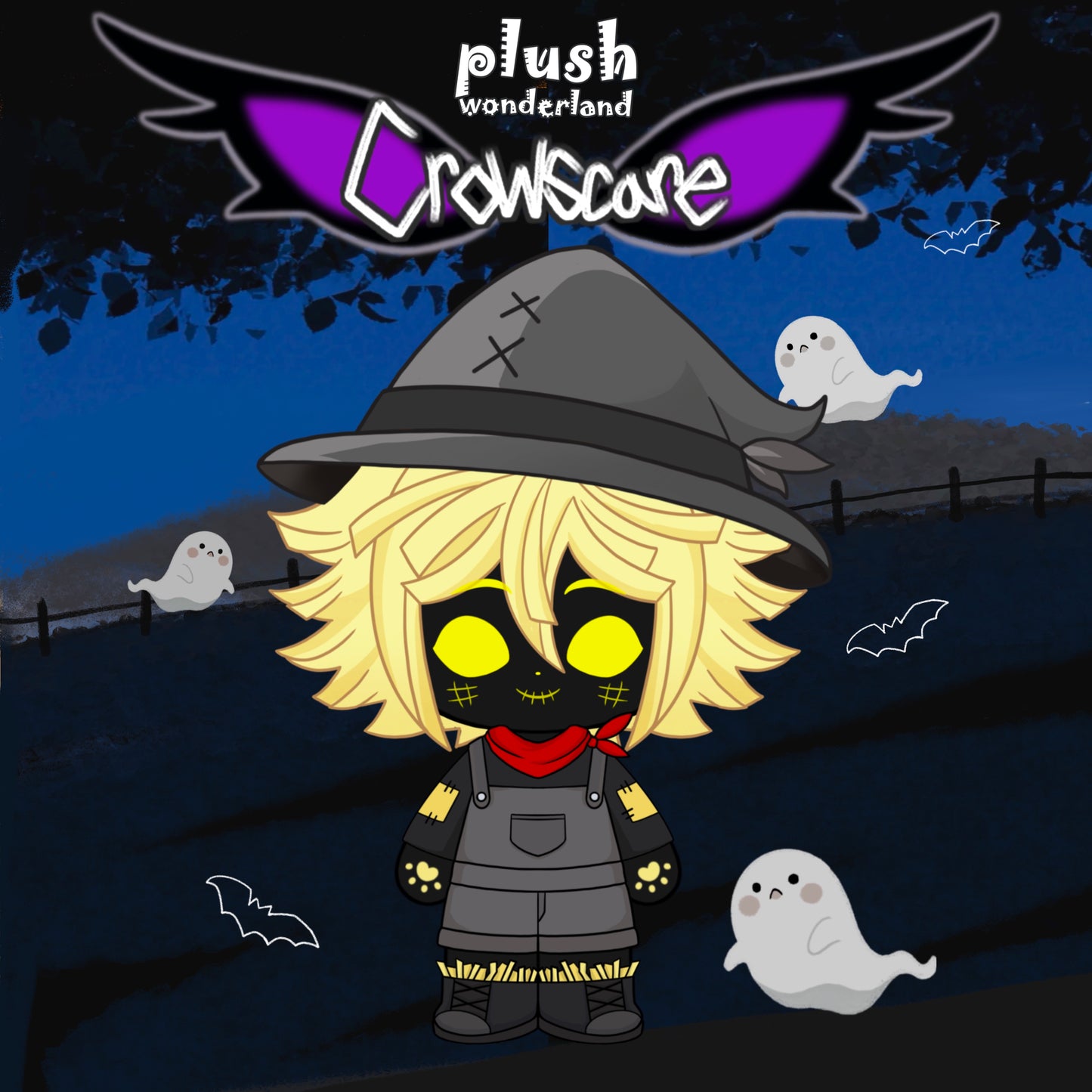 【PRESALE】【Authorized】PLUSH WONDERLAND Crowscare Ryo Night Ver. 20CM Plushie Cotton Doll