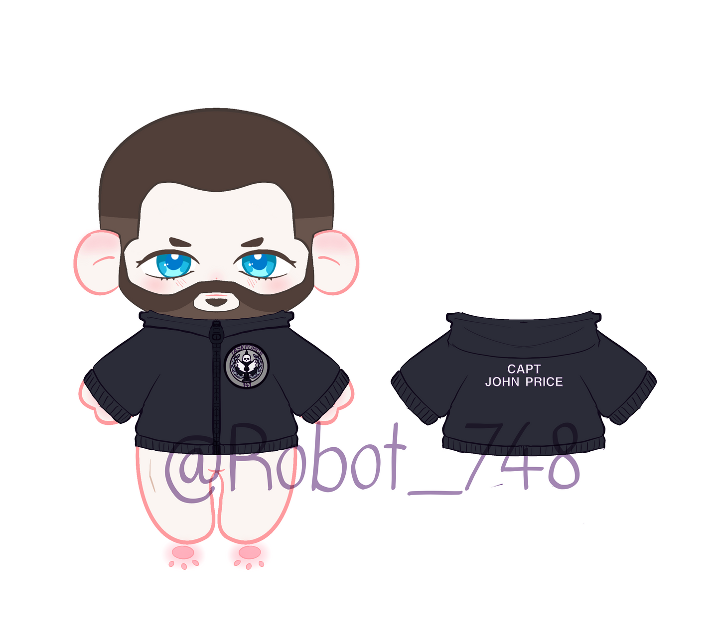【Sample Making】PLUSH WONDERLAND Clothes for a Man in the Hat Plushie Cotton Doll 20CM Clothes Hoodie FANMADE COD