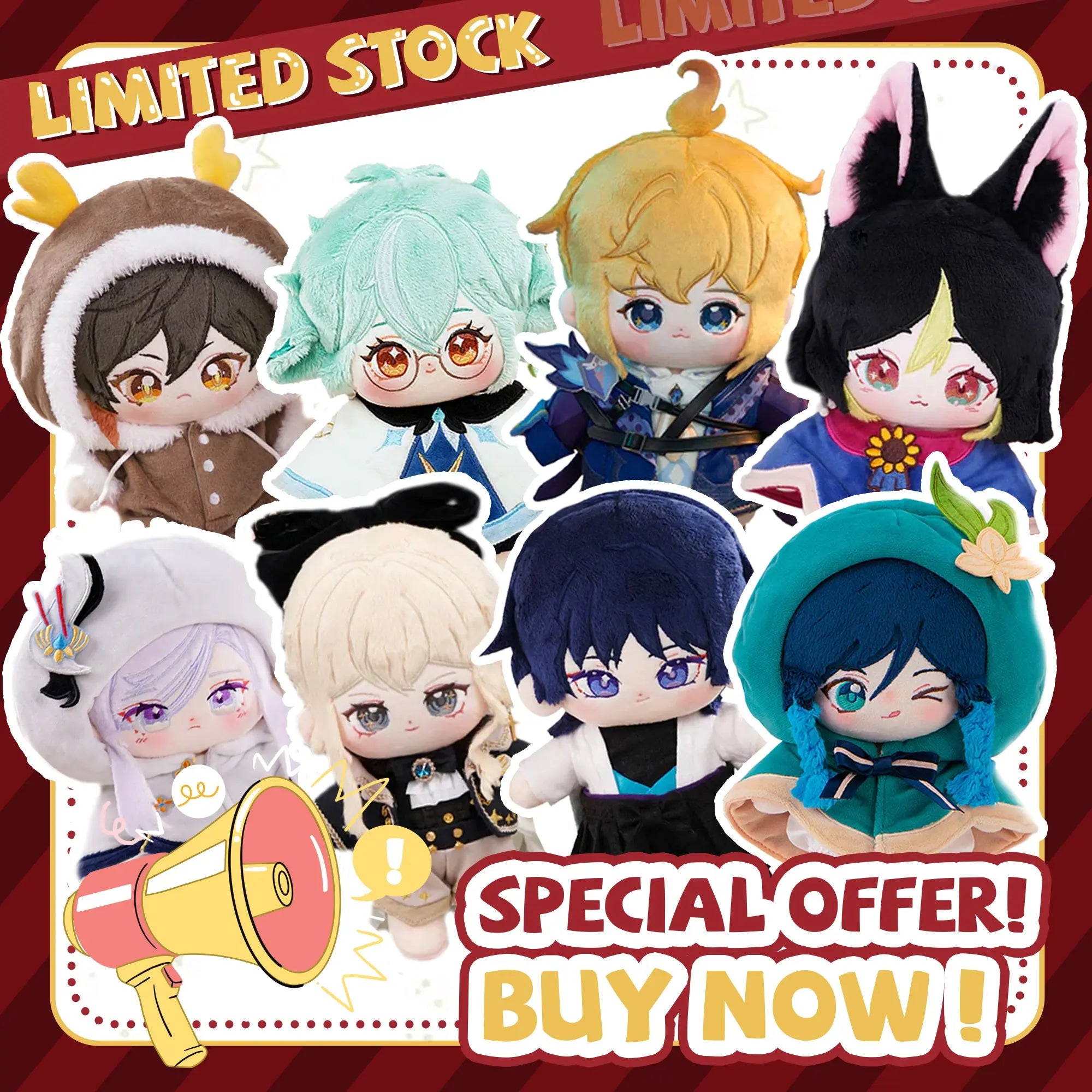 Only For US Address】【Limited Stock】 PLUSH WONDERLAND Doll With