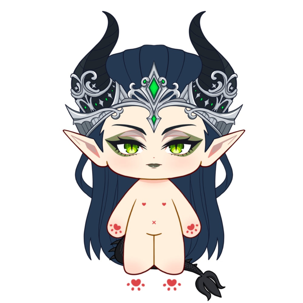 【Sample Making】PLUSH WONDERLAND Black Dragon Queen Plushie 20CM Cotton Doll