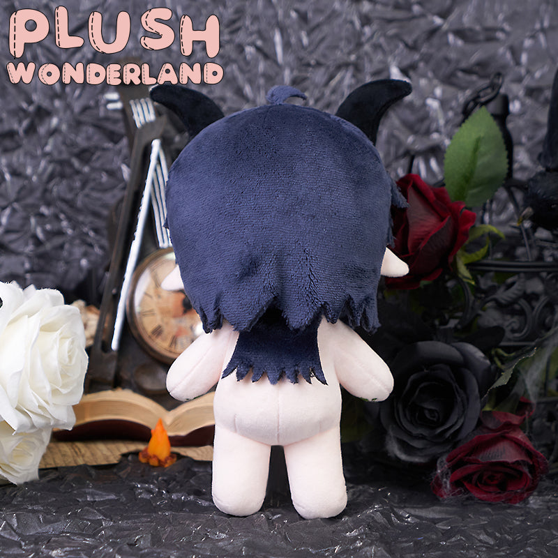 【Doll In Stock】PLUSH WONDERLAND Mages Dark Blue Hair With Horns Cotton Doll Plush 20 CM FANMADE