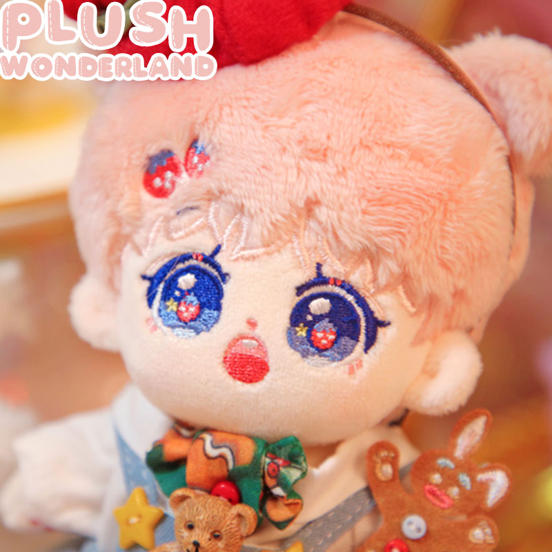 【In Stock】PLUSH WONDERLAND Strawberry Cheese Bear Pluhsie Cotton Doll Cute No Character 15CM