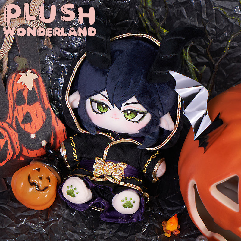 【Doll In Stock】PLUSH WONDERLAND Mages Dark Blue Hair With Horns Cotton Doll Plush 20 CM FANMADE