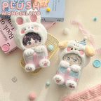 【VORVERKAUF】PLUSH WONDERLAND Niedliches Häschen &amp; Welpe Kapuzenpuppenkleid (10 cm) – Geschenk