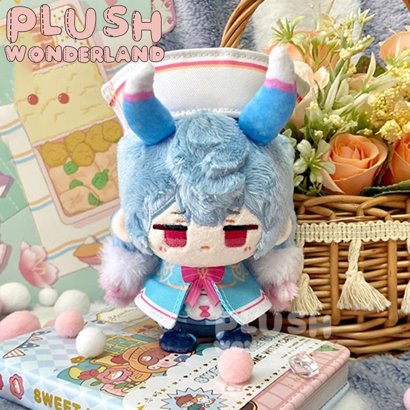 【Auf Lager】Plüschtier aus dem Wunderland von Genshin Impact: Sigewinne / Arlecchino, sitzende Plüschpuppe aus Baumwolle, 12 cm, von Fans hergestellt