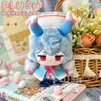 【Auf Lager】Plüschtier aus dem Wunderland von Genshin Impact: Sigewinne / Arlecchino, sitzende Plüschpuppe aus Baumwolle, 12 cm, von Fans hergestellt