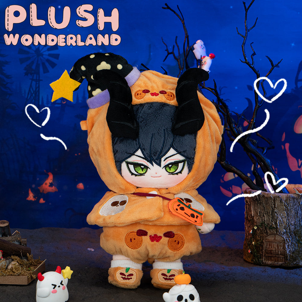 【IN STOCK】PLUSH WONDERLAND Doll Clothes 20CM Halloween Black Cat/ Ghost/ Pumpkin Cloak White Orange Black