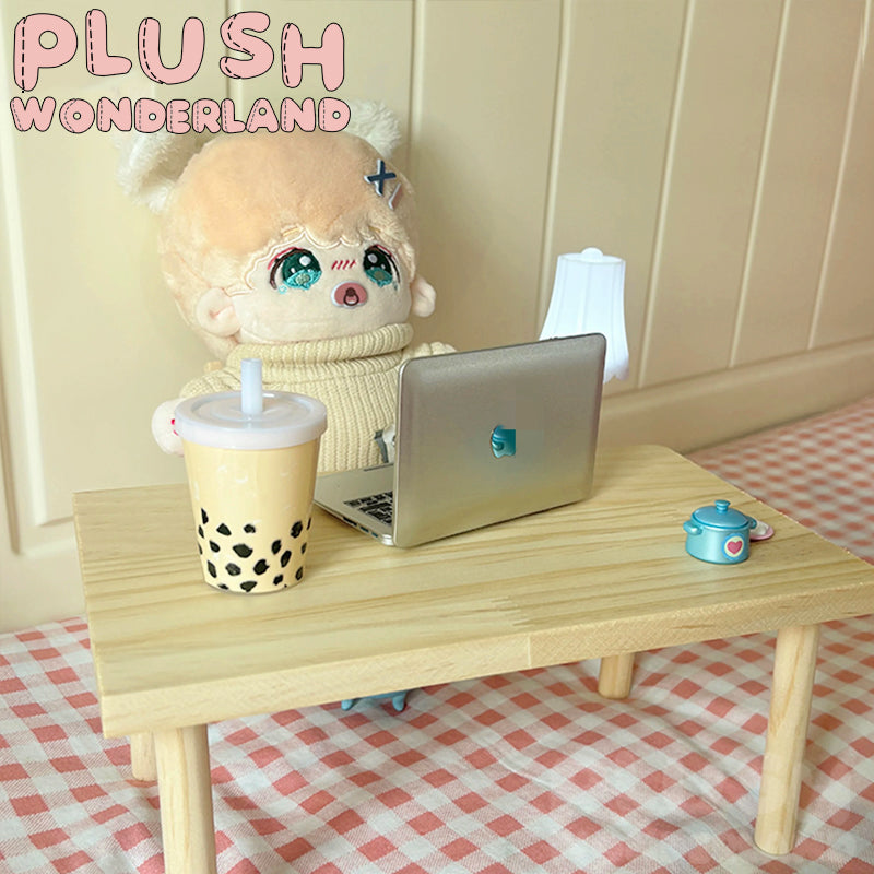 【Auf Lager】Plüsch-Wunderland-Fotografie-Requisite, Schreibtisch, 10 cm/20 cm Puppentisch aus Holz
