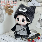 [20CM Doll Clothes] Black‑Grey Cool Sporty Outfit