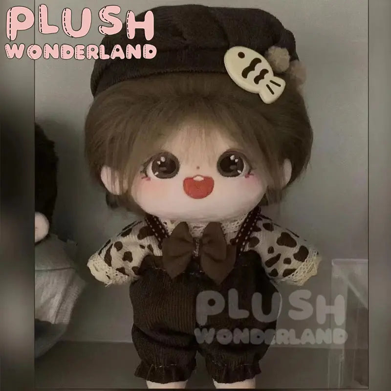 【INSTOCK】PLUSH WONDERLAND polka dot overalls Set 20CM Doll Clothes   【INSTOCK】PLUSH WONDERLAND polka dot overalls Set 20CM Doll Clothes