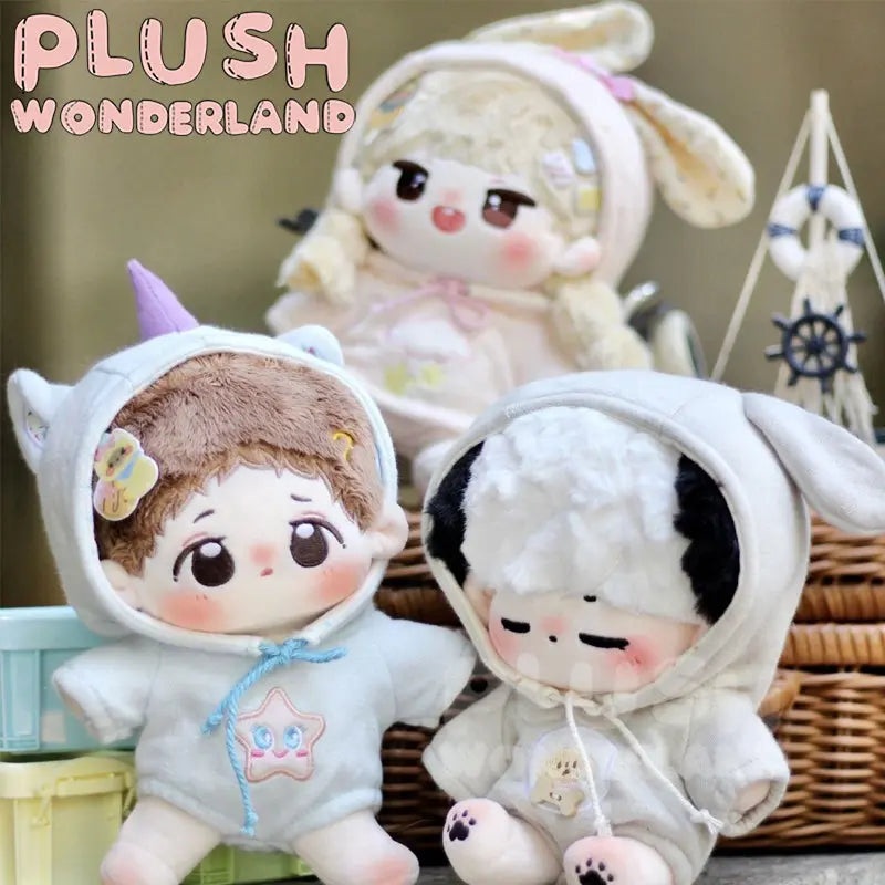 【INSTOCK】PLUSH WONDERLAND Good Night Hooded romper Set 20CM Doll Clothes   【INSTOCK】PLUSH WONDERLAND Good Night Hooded romper Set 20CM Doll Clothes