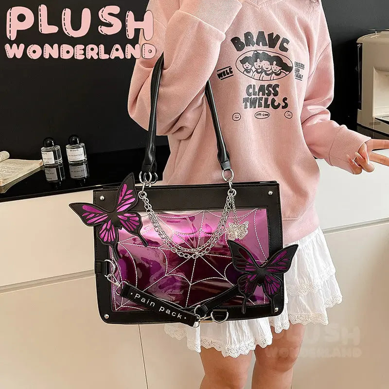 [Ita Bag] Dark‑Style Maze Butterfly Tote Ita‑Bag