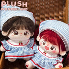 【Auf Lager】Plüsch-Wunderland-Kirschkleid, Plüschpuppenkleidung aus Baumwolle, 10 cm/20 cm