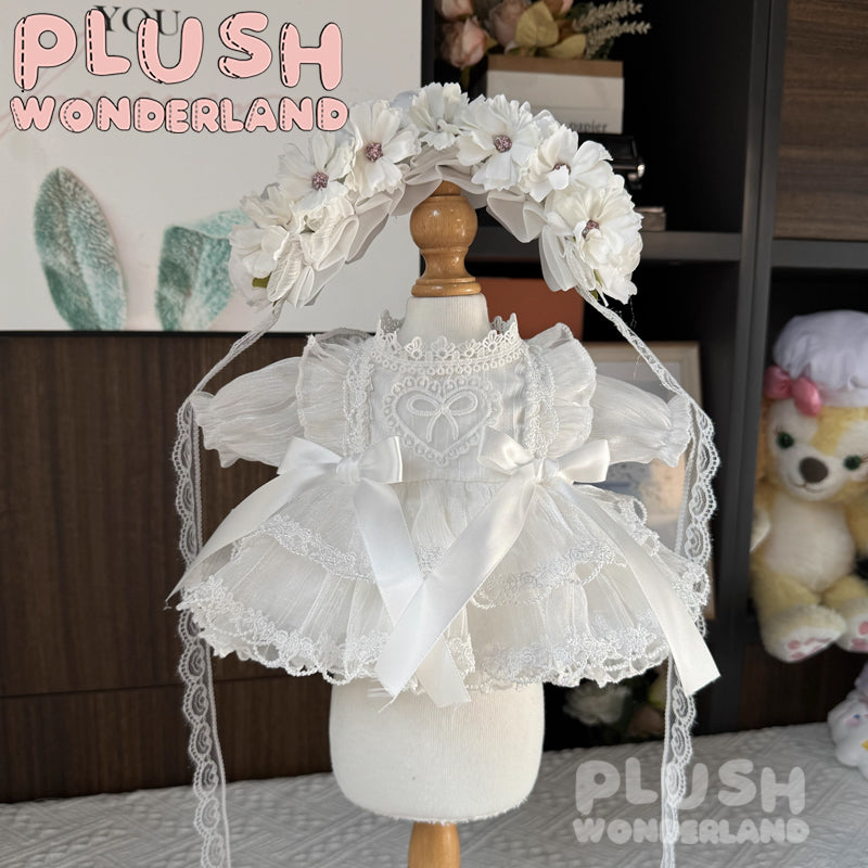 【INSTOCK】PLUSH WONDERLAND White Floral Dress Set 20CM Doll Clothes