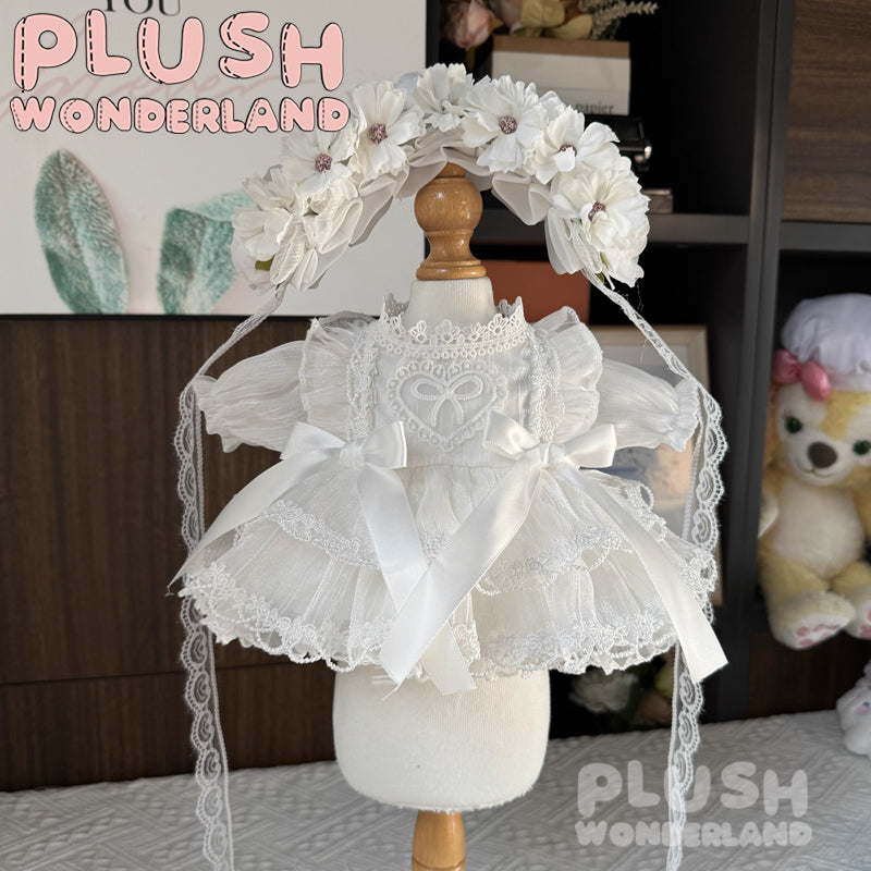 【INSTOCK】PLUSH WONDERLAND White Floral Dress Set 20CM Doll Clothes