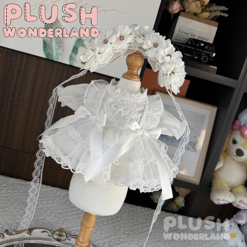 【INSTOCK】PLUSH WONDERLAND White Floral Dress Set 20CM Doll Clothes