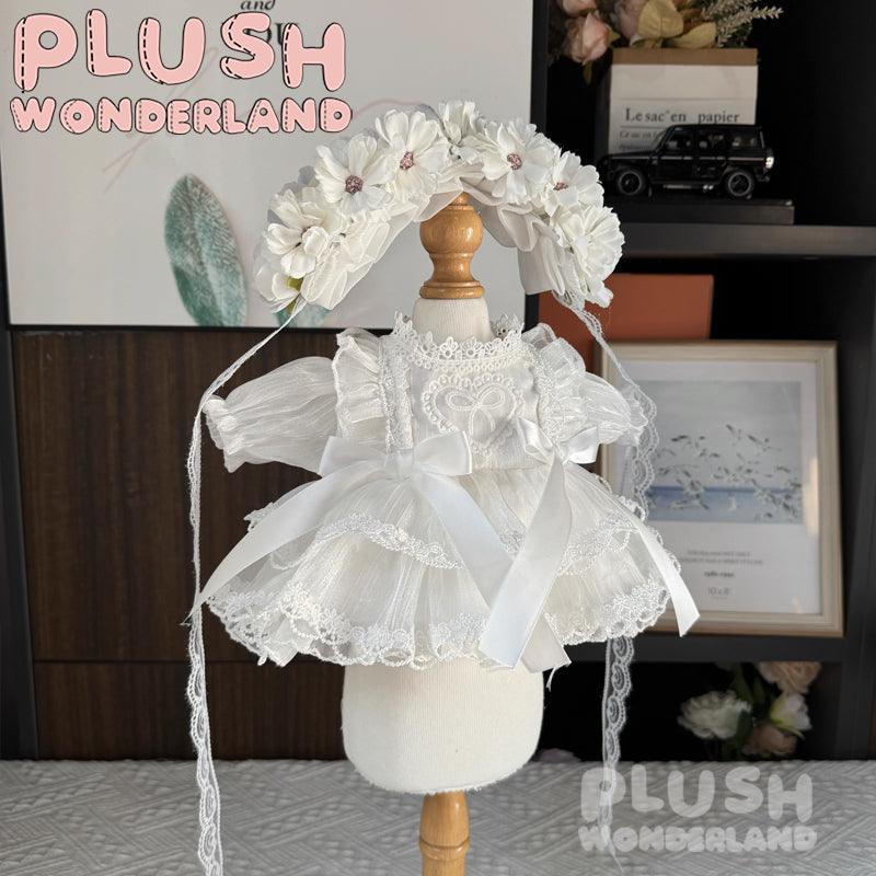 【INSTOCK】PLUSH WONDERLAND White Floral Dress Set 20CM Doll Clothes