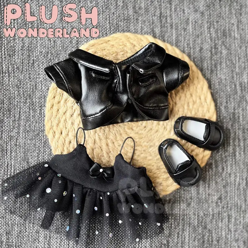 【INSTOCK】PLUSH WONDERLAND Glossy Leather Jacket Set 20CM Doll Clothes