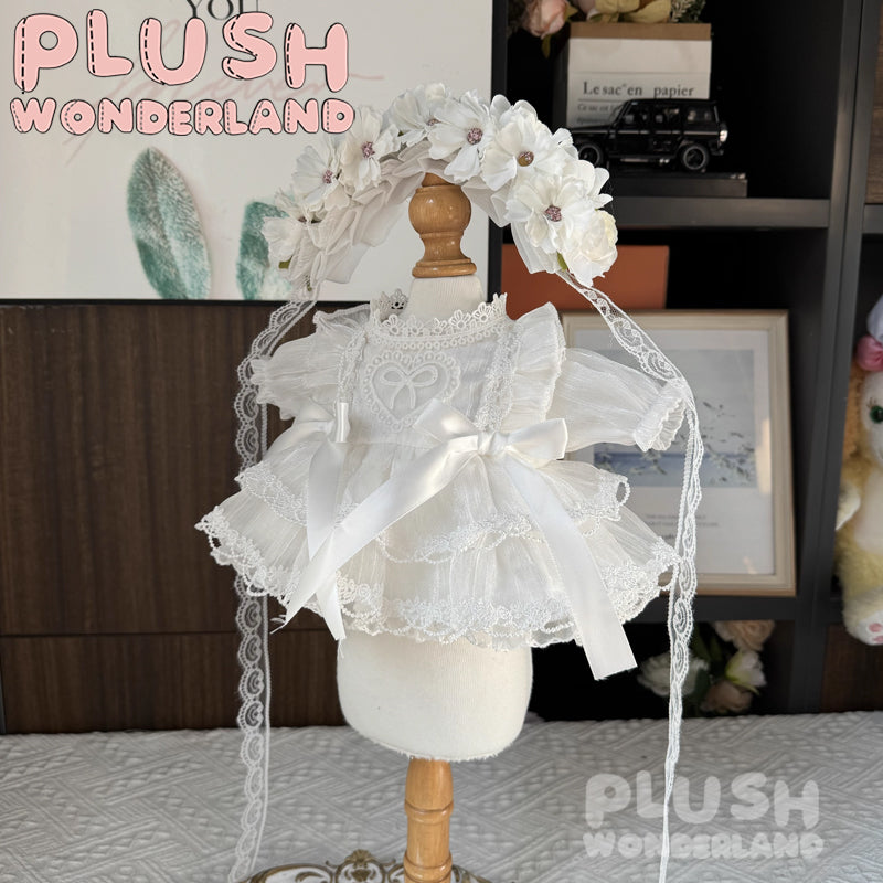【INSTOCK】PLUSH WONDERLAND White Floral Dress Set 20CM Doll Clothes