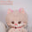 10CM Pink outside and white inside Ear(white rubber band)