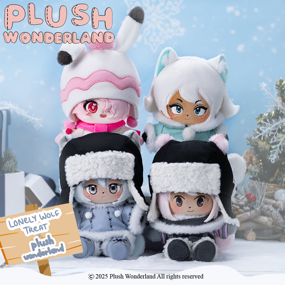 【VORVERKAUF】【Autorisierter Händler】PLUSH WONDERLAND Lonely Wolf Treat 20CM Plüschtier aus Baumwolle