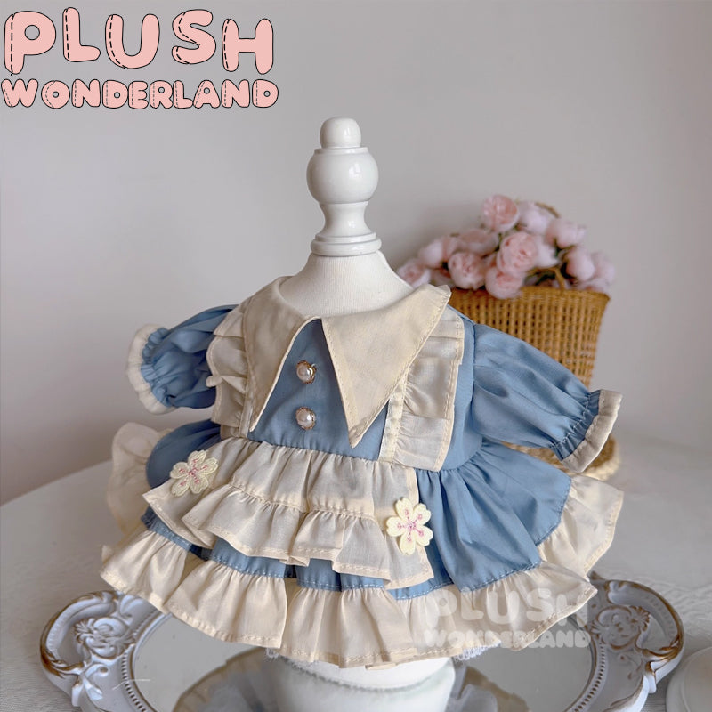 【SOFORT VERFÜGBAR】PLUSH WONDERLAND Puppenkleidung im blauen Vintage-Kleid für 20 cm Puppen