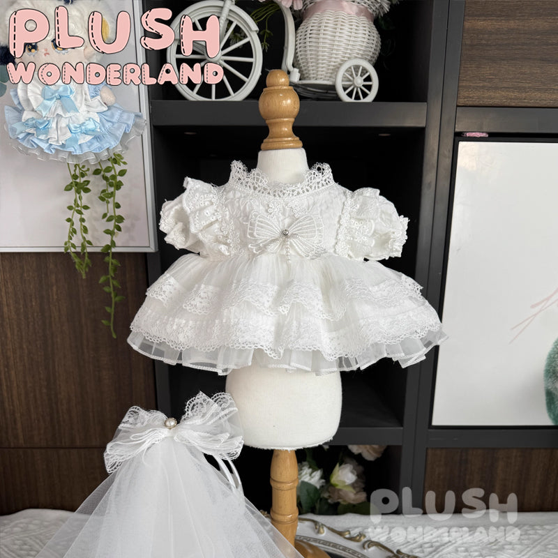 【INSTOCK】PLUSH WONDERLAND Lace Veil Wedding Dress Set 20CM Doll Clothes