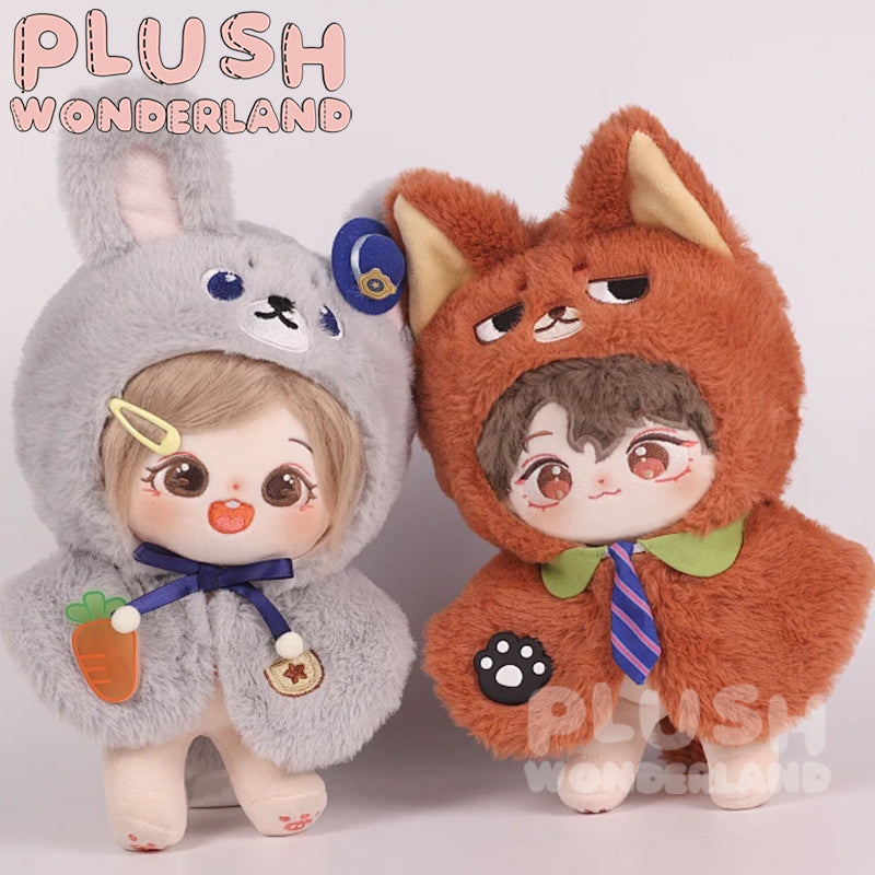 【PRESALE】PLUSH WONDERLAND Fox Rabbit Cape 20CM Doll Clothes