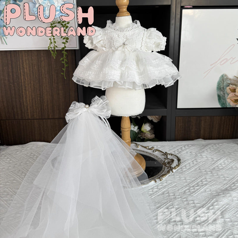 【INSTOCK】PLUSH WONDERLAND Lace Veil Wedding Dress Set 20CM Doll Clothes