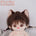 10CM Deep Brown Ear(white rubber band)