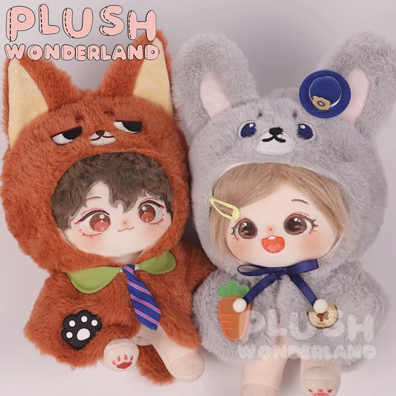 【PRESALE】PLUSH WONDERLAND Fox Rabbit Cape 20CM Doll Clothes
