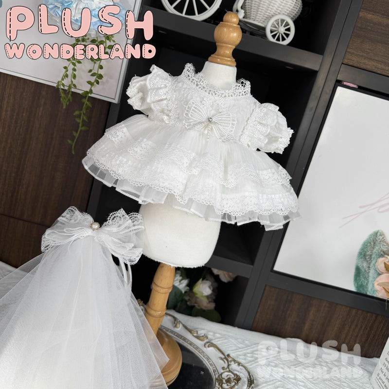 【INSTOCK】PLUSH WONDERLAND Lace Veil Wedding Dress Set 20CM Doll Clothes