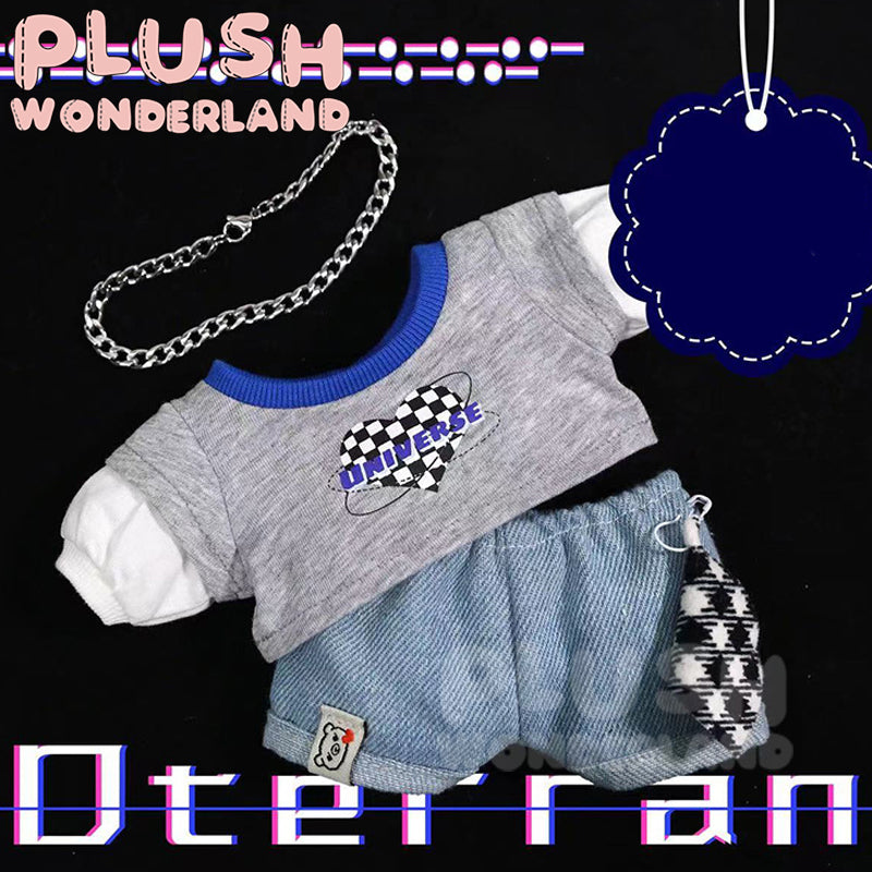 【INSTOCK】PLUSH WONDERLAND Chain sweatshirt and jeans Set 20CM Doll Clothes