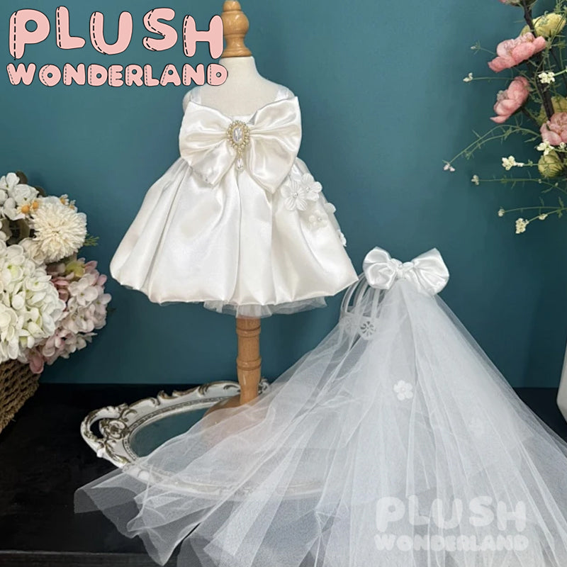 【INSTOCK】PLUSH WONDERLAND Long Wedding Dress with Spaghetti Straps Set 20CM Doll Clothes