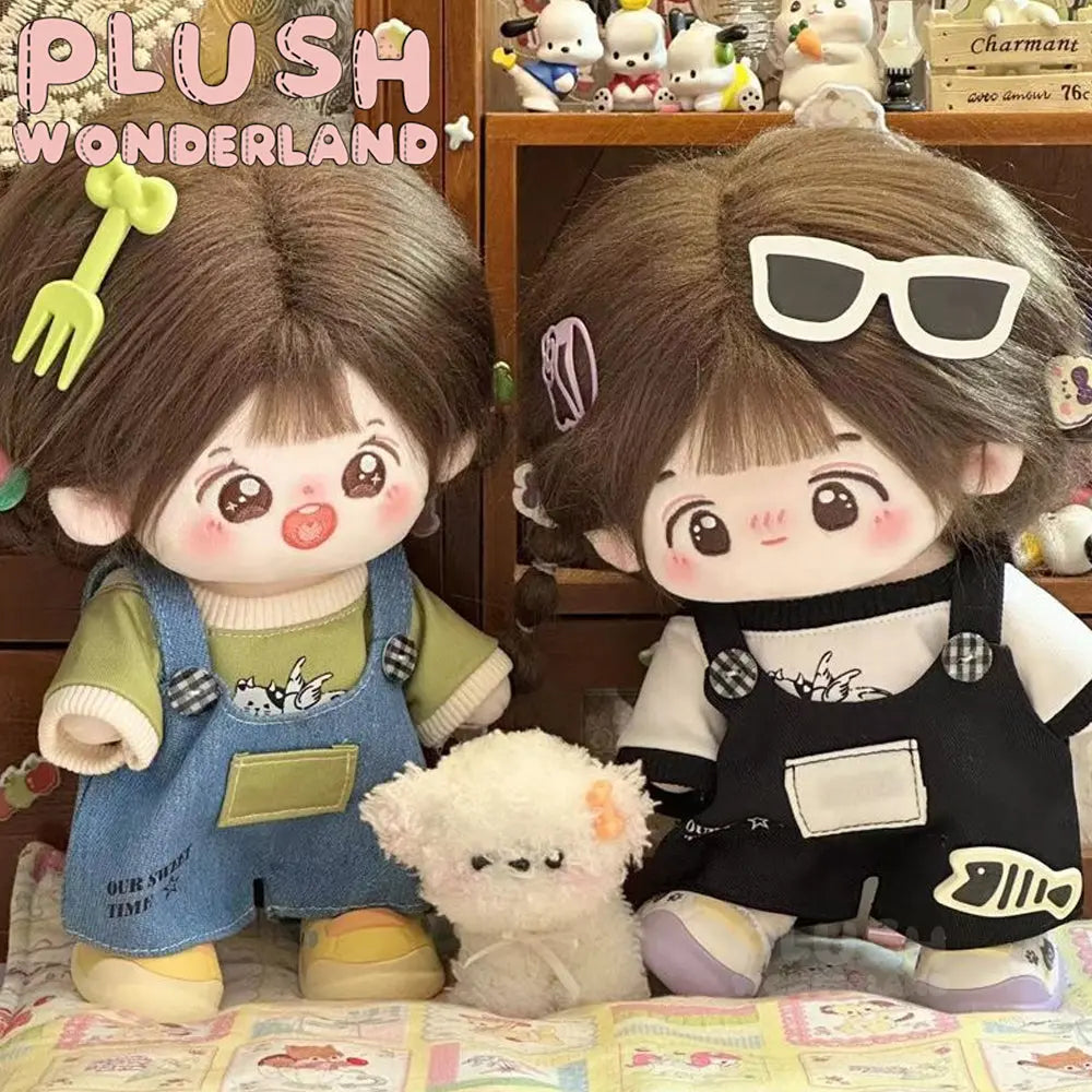【INSTOCK】PLUSH WONDERLAND Cute Overalls Outfit 20CM Doll Clothes   【INSTOCK】PLUSH WONDERLAND Cute Overalls Outfit 20CM Doll Clothes