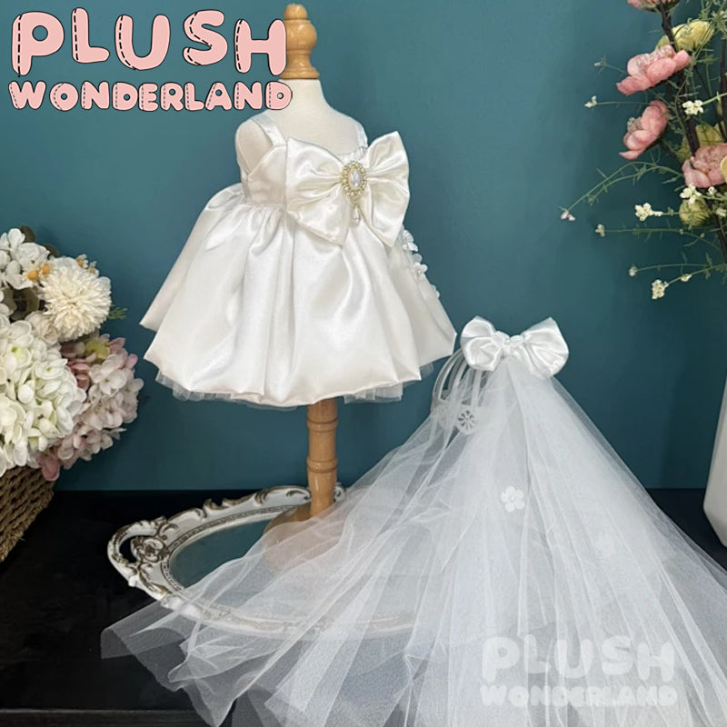 【INSTOCK】PLUSH WONDERLAND Long Wedding Dress with Spaghetti Straps Set 20CM Doll Clothes